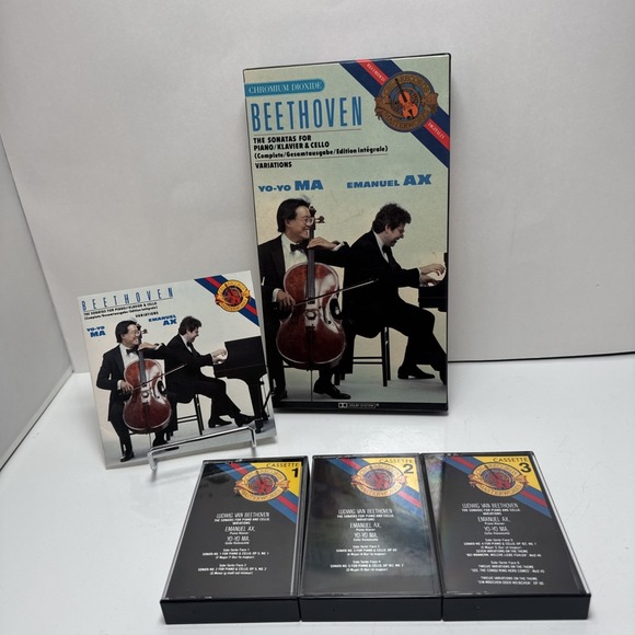 Beethoven: Complete Cello Sonatas Yo-Yo Ma Emanuel Ax 3 Cassette Box Set